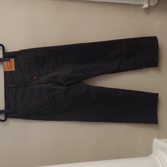 LEVIS Ribcage Straight Ankle High Rise Buttonfly Jeans in Black Wash - Picture 10 of 12